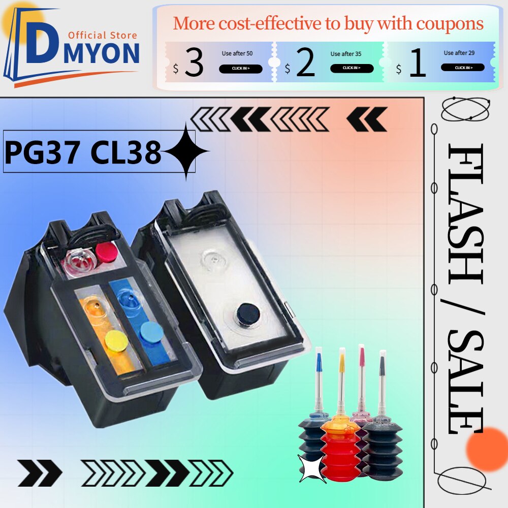 DMYON PG37 CL38 pg37 īƮ ũ Canon PIXMA MX300 MX310 IP1800 IP1900 IP2500 IP2600 MP 140 190 210